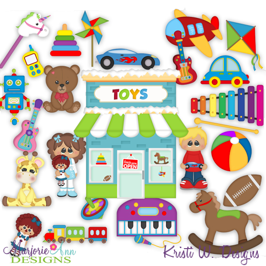 Winter Village~Toy Store SVG Cutting Files + Clipart - Click Image to Close